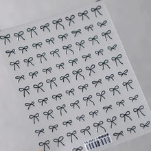 Load image into Gallery viewer, Lovely Gold Silver Black White Line Bowknot 3D Self Adhesive Nail Art Decorations Stickers Ribbon Cute Manicure Decals Wholesale