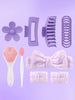 9PCS beauty face brush and hair clip set, perfect for skin care, daily care, travel and wedding gifts.