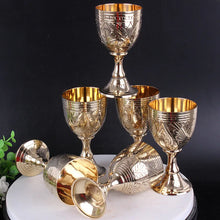 Laai beeld in Galery-kyker, Pakistan Pure Brass Wine Glass Pure Brass Wine Glass Classical Wine Cup Handmade Goblet Home Bar Party Copper Wine Glass Mug