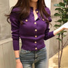 2025 Autumn Long Sleeve Fashion Women Cardigans Sweater Knitted Coat Short Casual Single Breasted Korean Slim Chic Ladies Tops