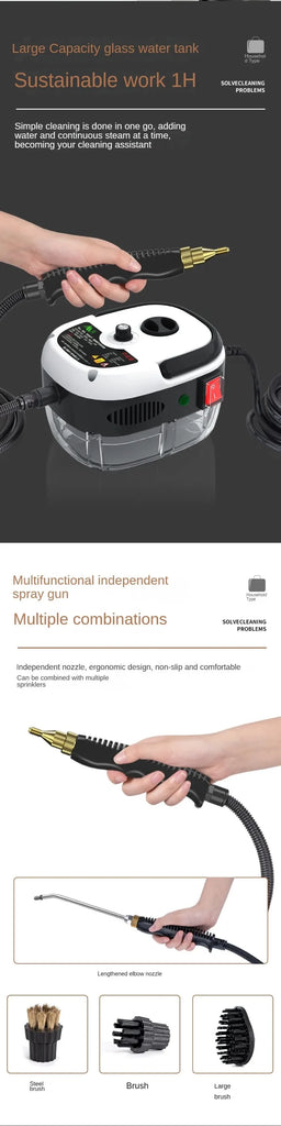 Steam Cleaner High Temperature Sterilization Air Conditioning Kitchen Hood Home /Car Steaming Cleaner 110V US Plug /220V EU Plug