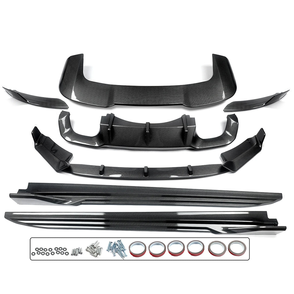 For BMW X5M F85 Body Kits Front Lip Rear Spoiler Side Skirts Carbon Look 2014-2018