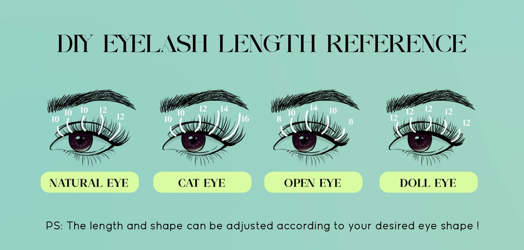 Individual Lashes Cluster C Curl Mix Lash Clusters 3D Wispy DIY Eyelash Extension 0.1mm Super Thin Band Resuable Natural Lashes