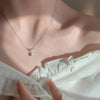 Trendy Water Drop Pendant Necklace Clavicle Chain Women Simple Tiny Rhinestone Jewelry Temperament Party Wedding Gift