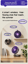 Load image into Gallery viewer, Foldable Desktop Fan Mini  Wall-Mounted Fan With Warm Night Light Rechargeable 4 Gears Adjustable Portable Air Circulation Fan - Mighty Dollars