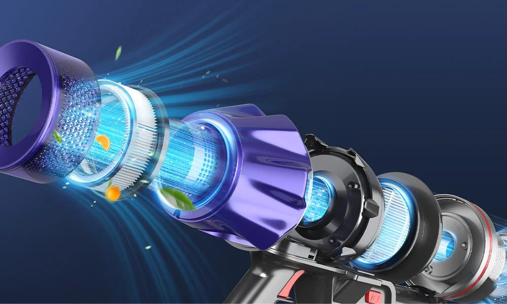 Laresar V7 500W 50000PA Suction Power Cordless Vacuum Cleaner Handheld smart Home appliance Removable Battery Dust Cup