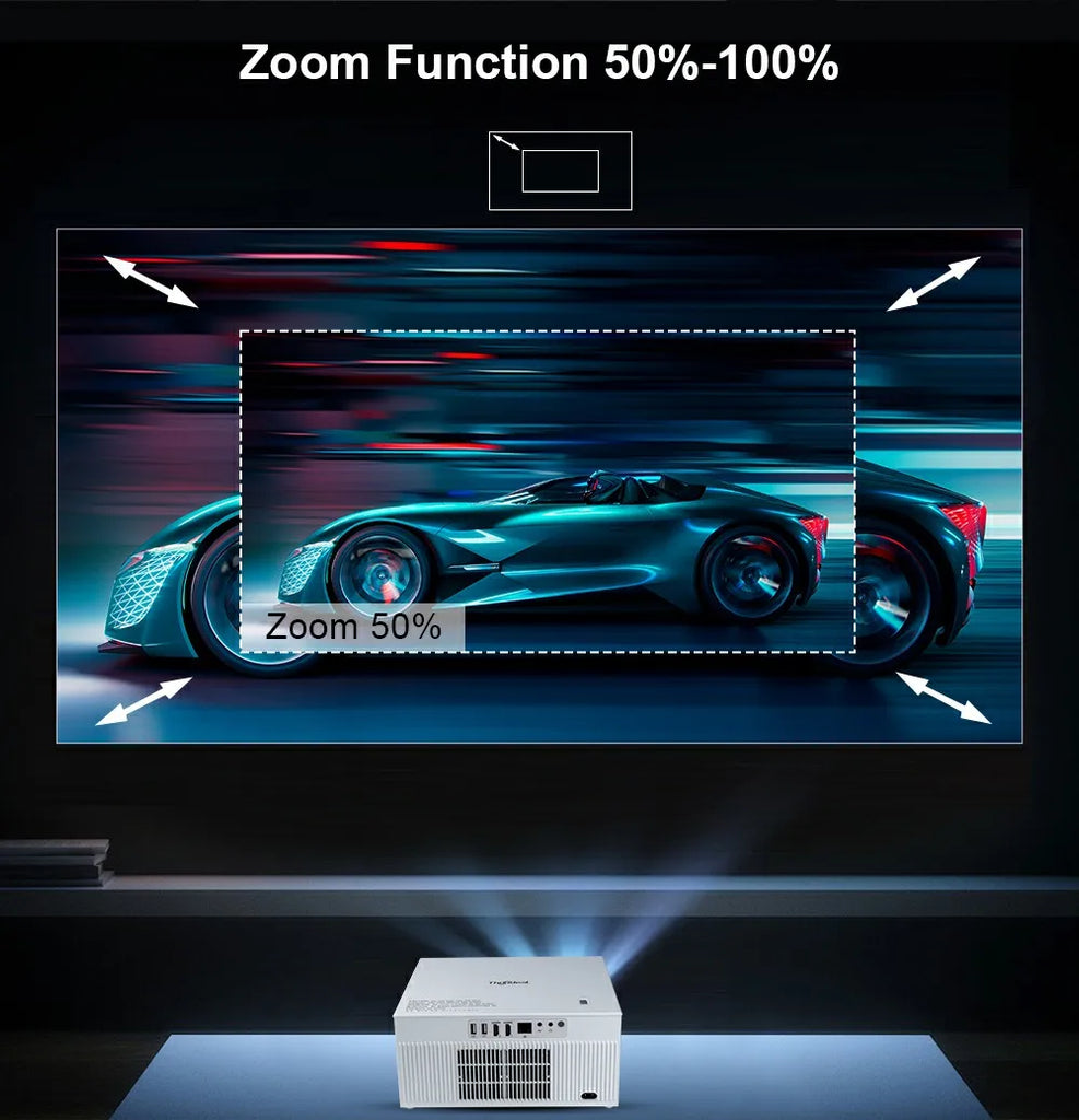 ThundeaL TDA7W Full HD 1080P Projector Android 13 WiFi6 2G 32G Projetor 4k Video TDA7 Voice Control 3D Smart Home Theater Beamer