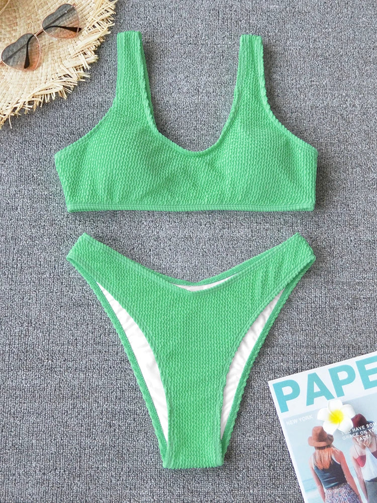 Sexy Bikini 2025 Swimsuit Women Swimwear Push Up Bikini Set Thong Brazilian Bathing Suit Beach Wear Biquini Bather Female