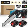 Gisam 8 Inch Brushless Electric Chainsaw Cordless Electric Saw Woodworking  Cutting Tool Compatible with Makita 18v Battery Pin