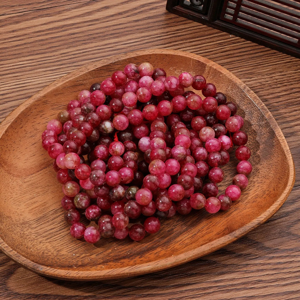 1 Strand 6mm Natural Stone Tourmaline Rose Quartz Aquamarine Amazonite Loose Bead for Jewelry Making DIY Bracelet