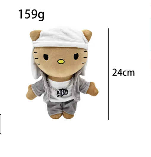 Juice Wrld Plush Doll Stuffed Toys Cute Boys Girls Christmas Gifts Kitten Plush Toy Wearing Vest Funny Cat Xmas Gift Bunny  Bad