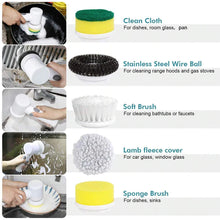 Laai beeld in Galery-kyker, New Wireless Electric Cleaning Brush 5 in 1 Housework Kitchen Dishwashing Brush Bathtub Tile Professional Cleaning Brush