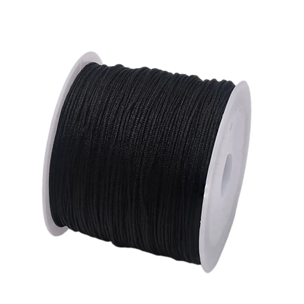 45m/roll 0.8mm Crafts Nylon Cord For Jewelry Making Beading Braided Nylon Satin String for Bracelets Rattail Trim Chinese Knot ﻿