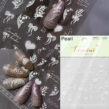 Load image into Gallery viewer, Lovely Gold Silver Black White Line Bowknot 3D Self Adhesive Nail Art Decorations Stickers Ribbon Cute Manicure Decals Wholesale