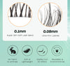 Individual Lashes Cluster C Curl Mix Lash Clusters 3D Wispy DIY Eyelash Extension 0.1mm Super Thin Band Resuable Natural Lashes