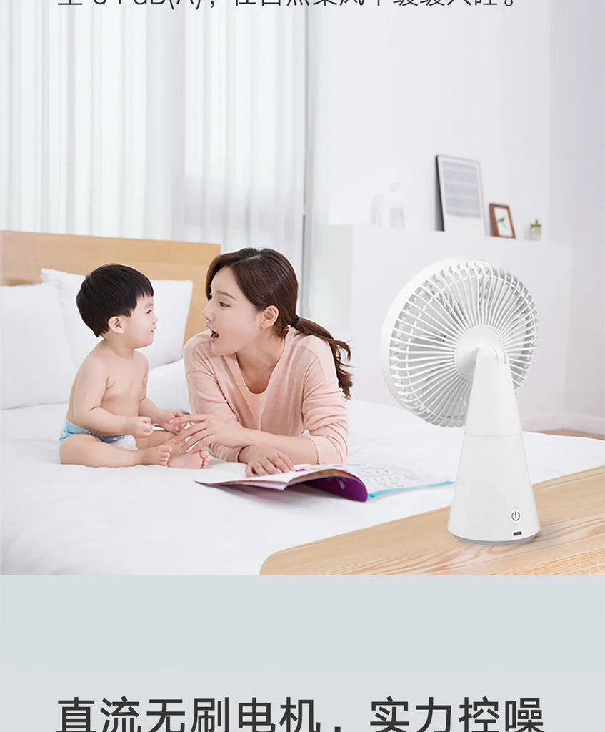 2022 New Xiaomi Mijia Desktop Mobile Fan Desktop / Handheld Dual-use, Soft Air For Office School Usb Charging 4000mAh
