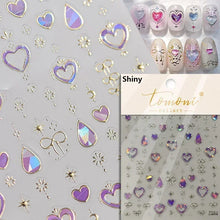Load image into Gallery viewer, Lovely Gold Silver Black White Line Bowknot 3D Self Adhesive Nail Art Decorations Stickers Ribbon Cute Manicure Decals Wholesale