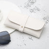 Fashion Glasses Case Handmade Soft Cover Bag For Women Buckle Clamshell Sunglasses Case PVC Leather Glasses Box