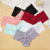 Ladies Lace Sexy Underpants Lingerie Women Lace Low-Rise Boyshort Panties Girls Floral Underwear Lingerie Breathable Panties