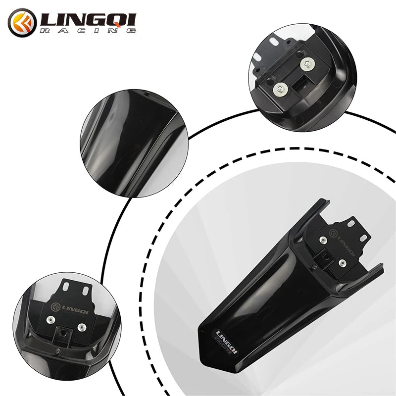 LINGQI RACING  Motorcycle Rear Wheel Fender Cover Mudguard Plastic Protection Guard For Light Bee  Electric Bike