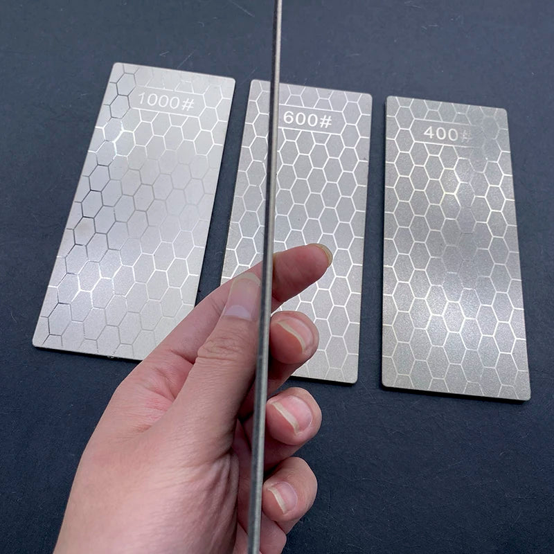 Kitchen tools Diamond Knives Sharpening Stone 600# 800# 1000# Whetstone Grindstone Ultra-thin Honeycomb Manual Knife Sharpener