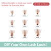 FADVAN Brown 14 Rows Diy Cluster Segmented Lash 9-16mm C/D Curl Upper Lower Fake Eyelash Professional Heat Bond Eyelashes