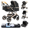 Luxury Baby Stroller 3 in1 Portable Travel Baby Carriage Fold Pram High Landscape Aluminum Frame Newborn Infant Stroller