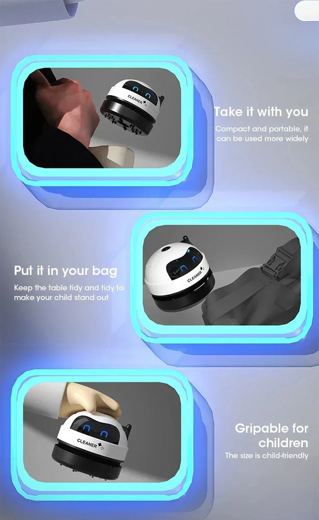 Desk Table Dust Vacuum Handheld Mini Vacuum Cleaner USB Table Sweeper Home Office Desktop Pencil Crumbs Cleaner Vacuum Cleaner