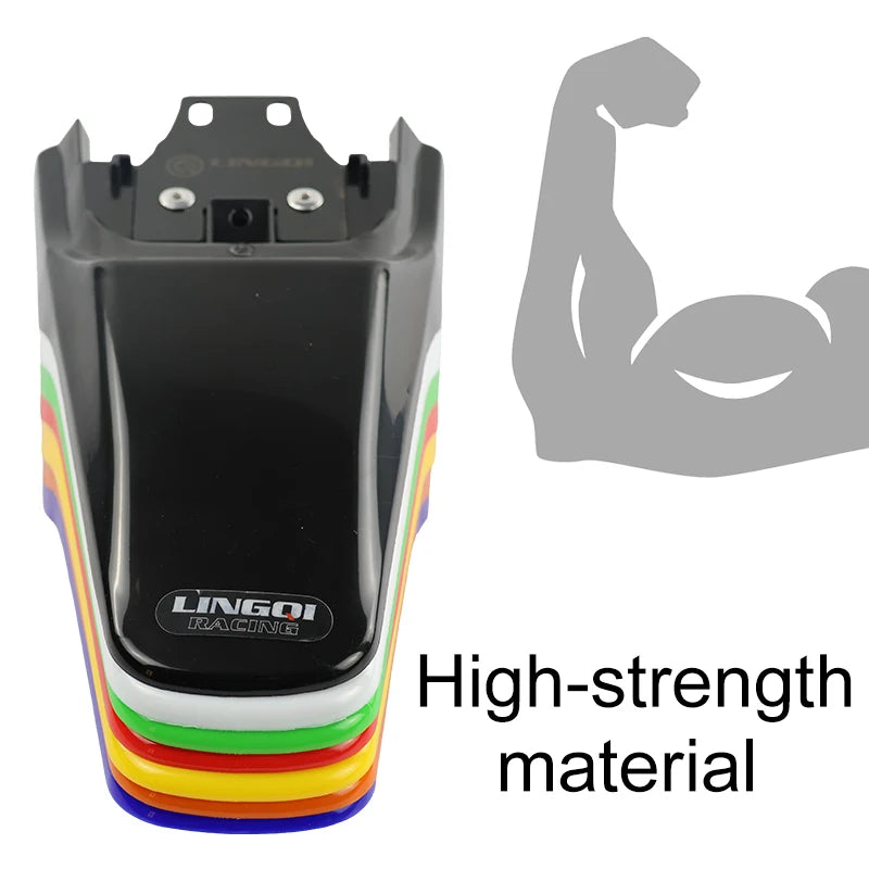 LINGQI RACING  Motorcycle Rear Fender Plastic Tail Mudguard Wheel Splash Guard For Light Bee Modified