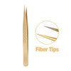 Fadvan Tweezers for Lashes Extension Fiber Tips Stainless Steel Makeup Tweezers Anti-static Free Print Your Logo