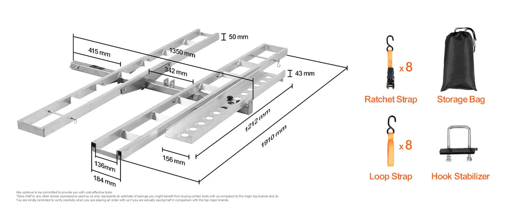 SucceBuy Motorcycle Carrier 2-Bike 600 LBS Aluminum Loading Ramp Scooter Dirt Bike Trailer Hauler for Car Truck with 2" Receiver