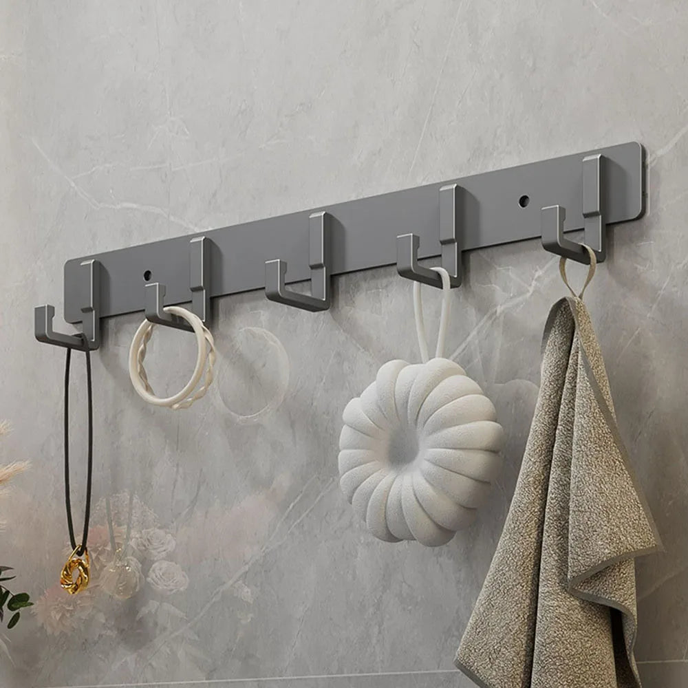 Punch-free wall-mounted living room clothes hanger load-bearing hook towel bathroom wall strong adhesive hanger