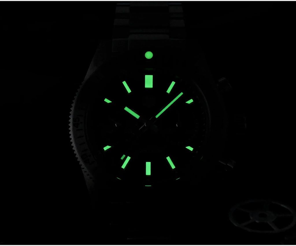 San Martin Men Watch 62mas Chronograph 40mm Fashion Business Luxury ST1901 Manual Mechanical Watches Sapphire 10Bar Luminous