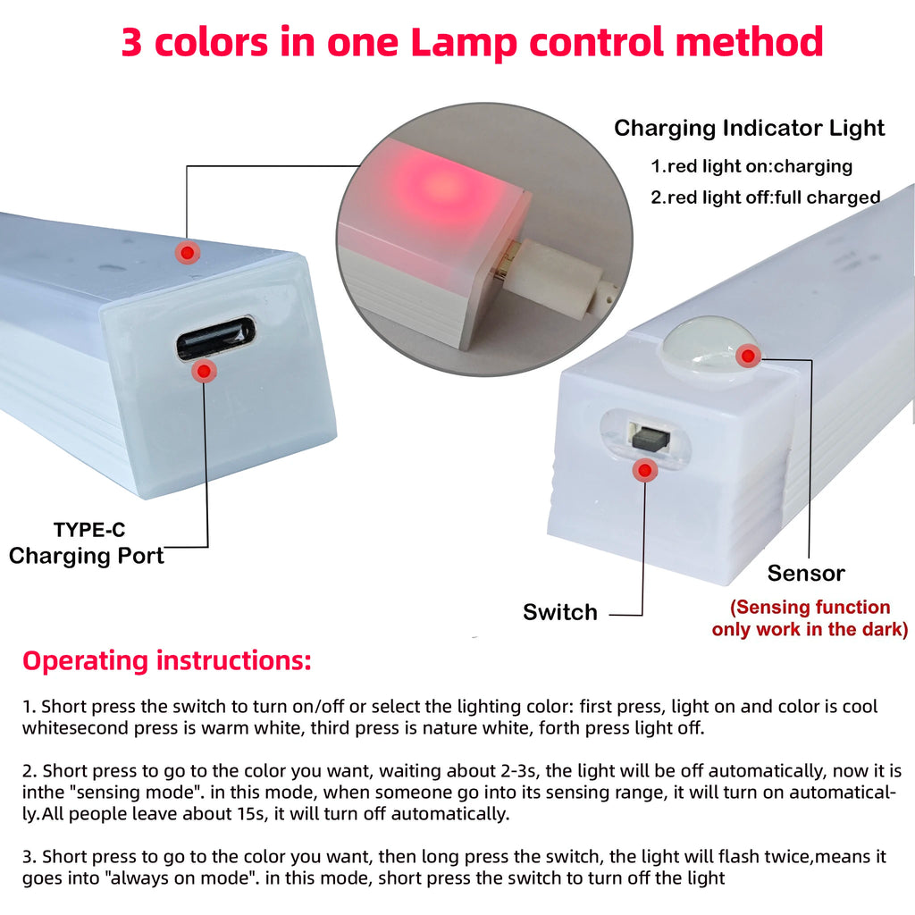Wireless LED Night Lights Motion Sensor Lights Closet Kitchen Night Lights Bedroom Detector Light Cabinet Staircase Backlit