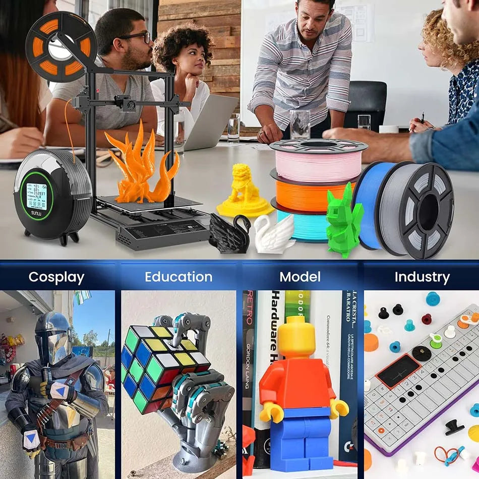 JAYO PLA + 3D Filament 1.75MM 10 Rolls PLA PLUS 3D Printer Filament Neatly Wound 3D Printing Filament 1.1kg Spool High Toughness