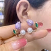 2pc French Tulip Flower Stud Earrings Light Luxury Imitation Pearl Earrings Women's Fashion Summer Female Ear Jewelry Party Gift