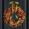 Thanksgiving Wreath Artificial Flower Decoration Idyllic Wall Hanging Fall Decorations Front Door Indoor Outdoor Harvest Autumn