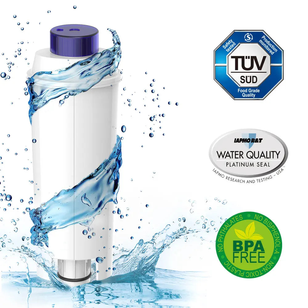Water Filter Cartridges Replacement for DeLonghi Coffee Machines, Activated Carbon, DLSC002, ECAM, ESAM, ETAM, BCO, EC