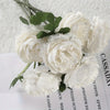 10 Pcs Artificial Flower Peony 11.8in Fake Flower Western Rose Tea Rose for Wedding Home Party Table Decor Christmas Decorations