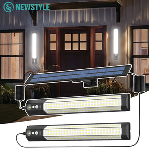 316/158 LED Solar Powered Light Wall Mount Lamp Rechargeable Motion Sensor Waterproof Security Lighting Yard Fence Shed Camping
