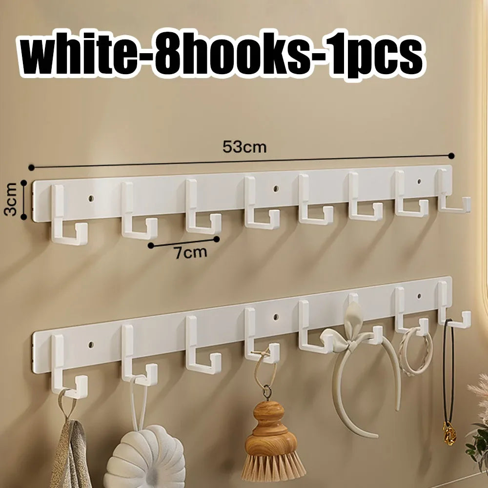 Punch-free wall-mounted living room clothes hanger load-bearing hook towel bathroom wall strong adhesive hanger