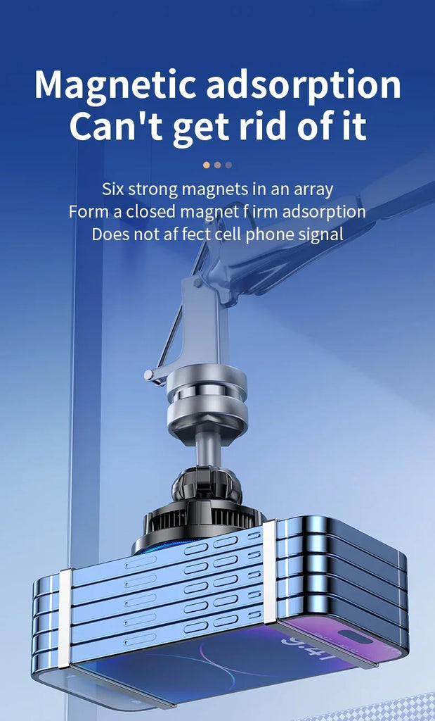 30W Ice Cooling Magnetic Wireless Car Charger Fast Charging Station for iPhone15 14 13 12 Pro Max MacSafe Car Phone Holder Stand