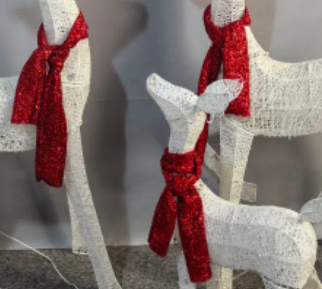 3-Piece Large Lighted Christmas Deer Family Set Outdoor Yard Decoration with 210 LED Lights Christmas Decorations Christmas Deer