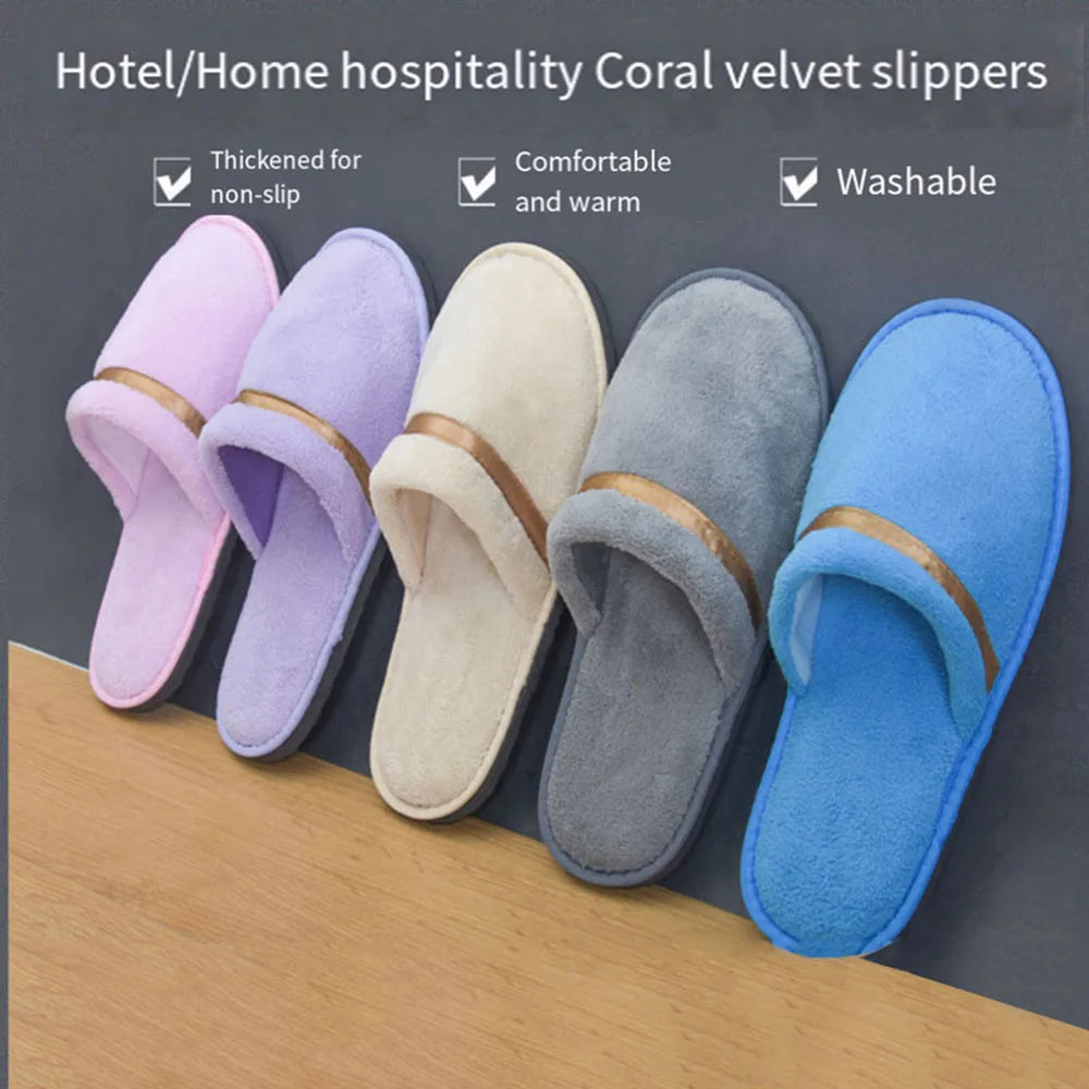 Winter Home Slippers Couple Indoor Shoes Thicken Warm Cotton Slippers Women Men House Slides Non-slip Bedroom Floor Slipper