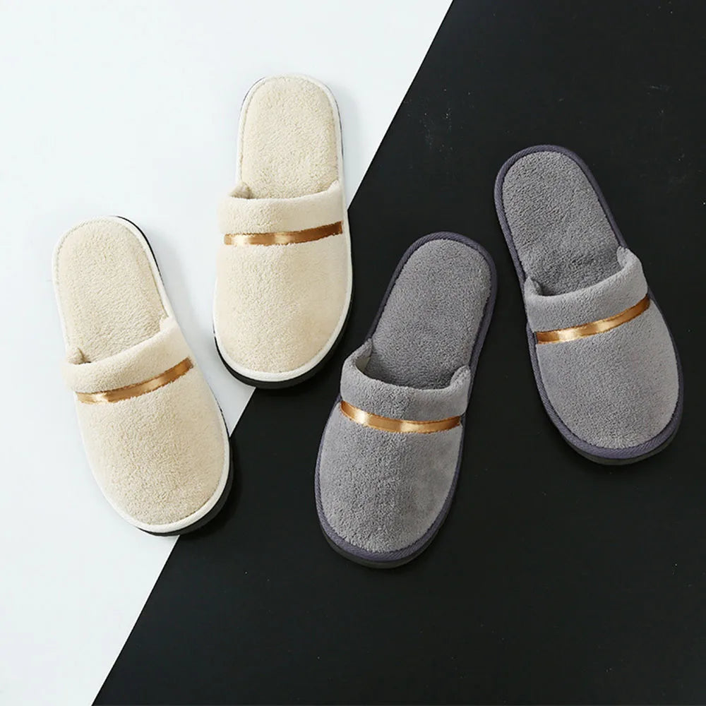 Winter Home Slippers Couple Indoor Shoes Thicken Warm Cotton Slippers Women Men House Slides Non-slip Bedroom Floor Slipper