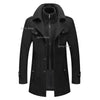 Men's autumn and winter business woolen coat fashion double collar cold jacket thick coat windproof