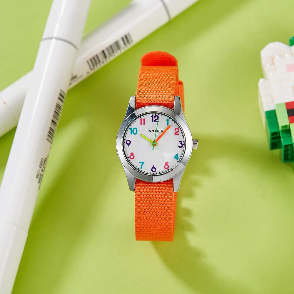 New children's watches for boys and girls, fashionable for students high-quality quartz watches for children, birthday or holid