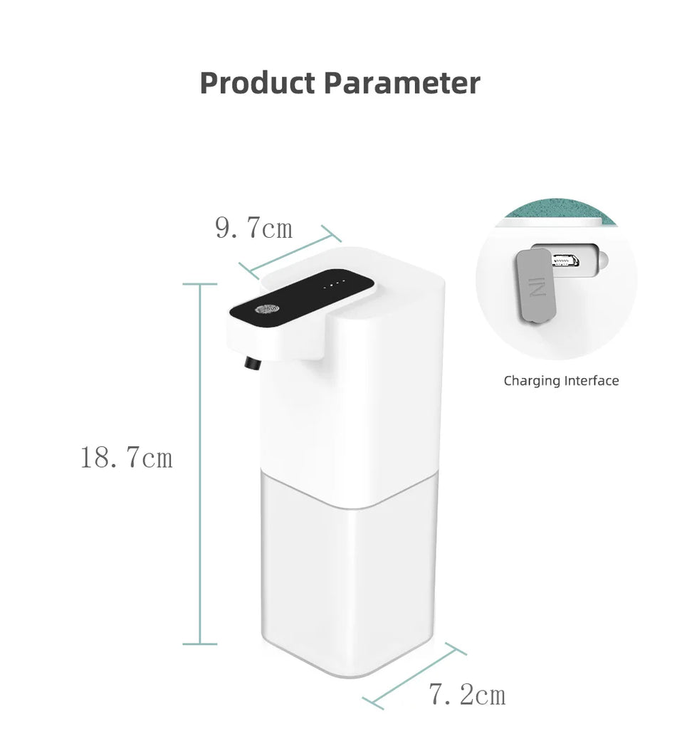 Automatic Soap Dispenser Infrared Sensing Foam Hand Sanitizer USB Rechargeable Foaming Hand Soap Dispenser For Home Bathrooms
