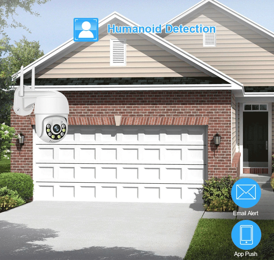 Smar 1080P Cloud Storage Wireless PTZ IP Camera Speed Dome CCTV Security Cameras Outdoor ONVIF Two Way Audio P2P Camera WIFI