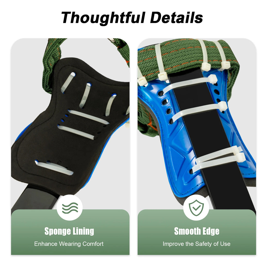 1 Set Portable Tree Climbing Spike Set with Safety Belt Practical Climbing Tree Spikes Straps Climb Trees Rope Tool